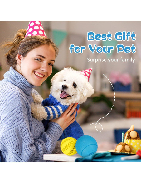 Juguetes de Puzzle para Perros HIPPIH 2 Pack - Amarillo y Azul