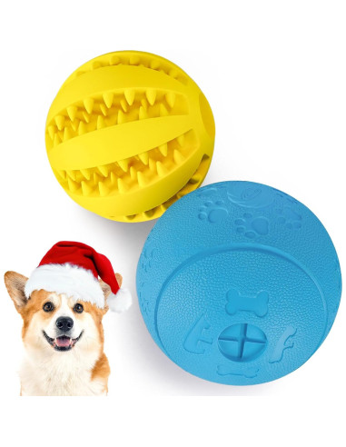 Juguetes de Puzzle para Perros HIPPIH 2 Pack - Amarillo y Azul
