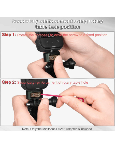 Adaptador de Montaje MINIFOCUS S5213 para GoPro y Cámaras