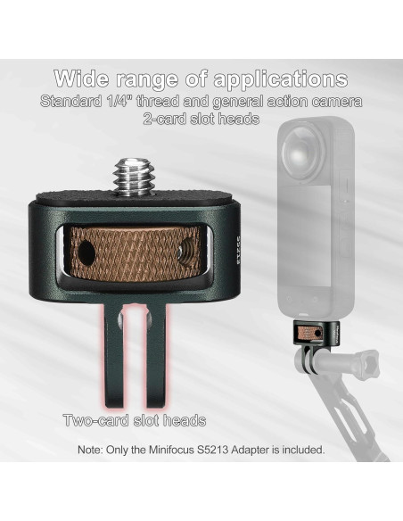 Adaptador de Montaje MINIFOCUS S5213 para GoPro y Cámaras