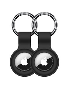 Funda Silicona Linsaner para AirTag 2 Piezas Negro