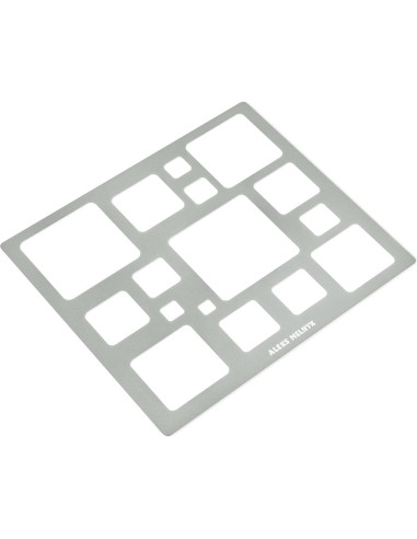 Plantilla de cuadrados Aleks Melnyk 209 - Acero inoxidable 204x185mm