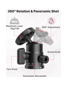 Cabezal de Bola Mini ULANZI H28 con Adaptador Dual para DSLR 2