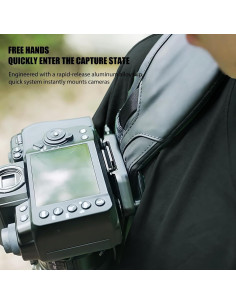 Clip de mochila para cámara VELCURIUM con liberación rápida 2