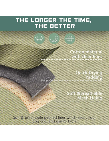 Arnés para Perros Bumbin L Verde Militar Ajustable Sin Tirones