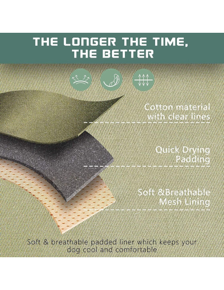 Arnés para Perros Bumbin L Verde Militar Ajustable Sin Tirones