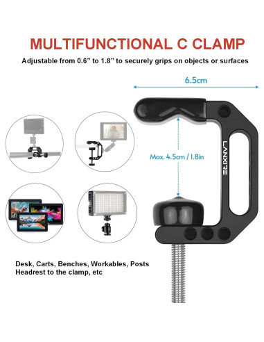 Abrazadera de Montaje para Cámara Lanxire con Mini Brazo Mágico