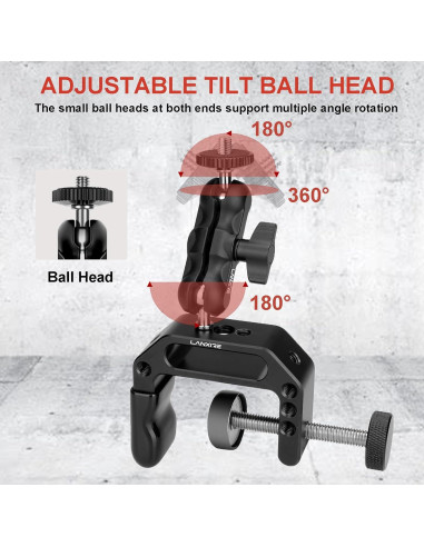 Abrazadera de Montaje para Cámara Lanxire con Mini Brazo Mágico