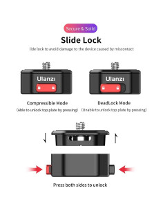 Adaptador de Montaje ULANZI Claw con Placa de Liberación Rápida 2