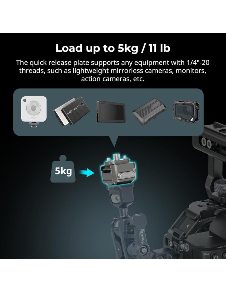 Placa de Montaje QR SmallRig H21 para Cámaras y Monitores
