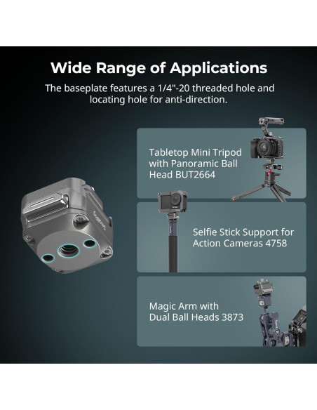 Placa de Montaje QR SmallRig H21 para Cámaras y Monitores