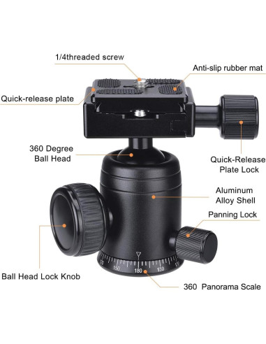 Soporte de Ventosa Fantaseal para Cámara DSLR 15kg 360