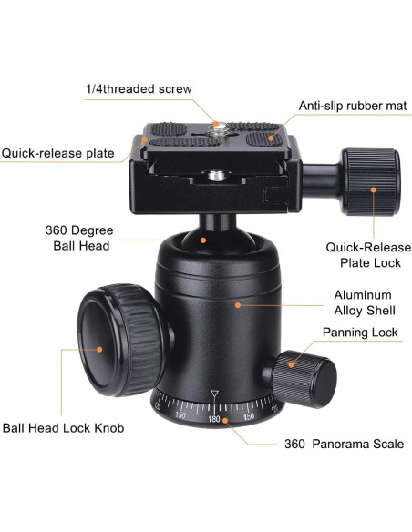 Soporte de Ventosa Fantaseal para Cámara DSLR 15kg 360