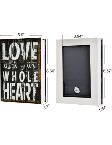 Caja Fuerte Secreta Portátil wishacc - Libro Hueco 0.74kg