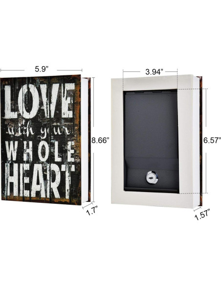 Caja Fuerte Secreta Portátil wishacc - Libro Hueco 0.74kg