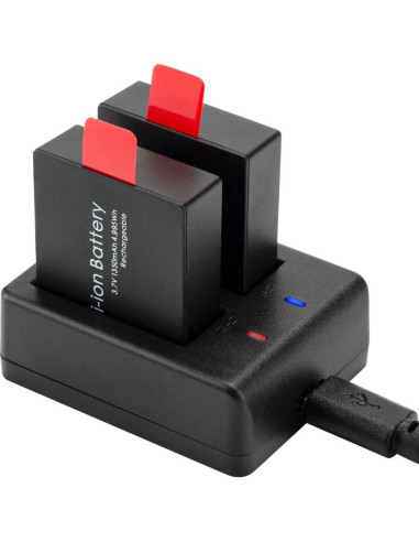 Paquete de 3 Baterías Recargables 1350mAh GEEKAM para Cámara de Acción