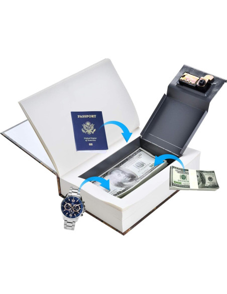 Caja Fuerte Secreta Portátil wishacc - Libro Hueco 0.74kg