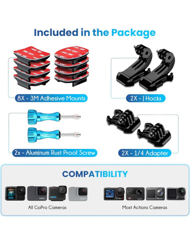 Kit de Montaje Adhesivo para Cámaras de Acción MiPremium