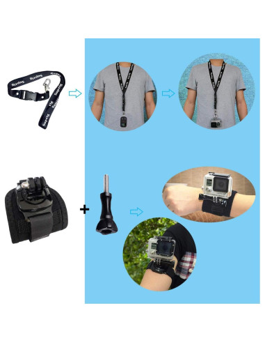 Kit de Accesorios 47 en 1 Suptig para Cámaras de Acción
