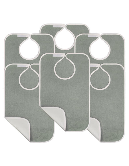 Baberos Premium Utopia para Adultos - Paquete de 6 Gris Baberos Premium Utopia para Adultos - Paquete de 6 Gris