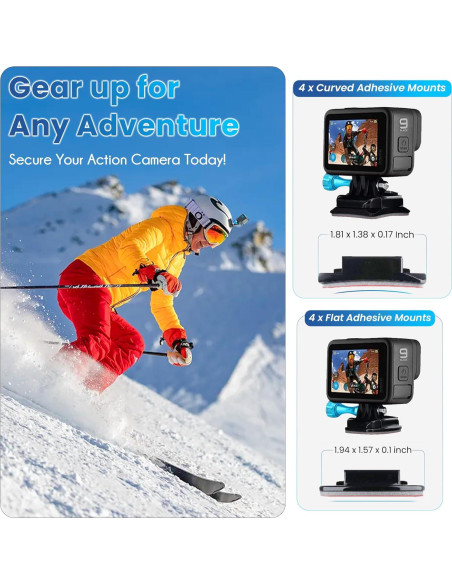 Kit de Montaje Adhesivo para Cámaras de Acción MiPremium