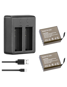 Batería Recargable AKASO 2 x 1050mAh con Cargador Doble USB