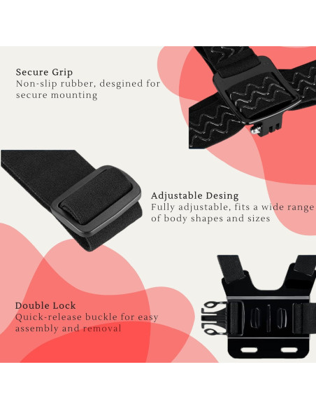 Arnés de Pecho y Correa para Cabeza MiPremium para GoPro