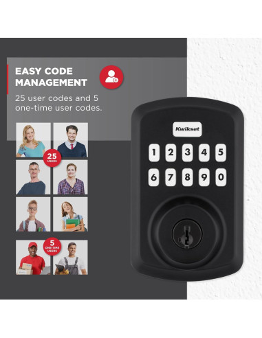Cerradura Electrónica Kwikset Powerbolt 250 Teclado 10 Botones