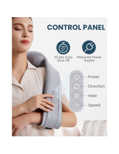 Masajeador de Cuello Nekteck A01-NM06-GY con Calor 3D 2