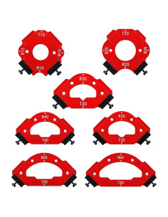 Plantilla de Radio de Esquina TANYO 7 Piezas Aluminio 18 Tamaños
