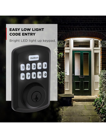 Cerradura Electrónica Kwikset Powerbolt 250 Teclado 10 Botones