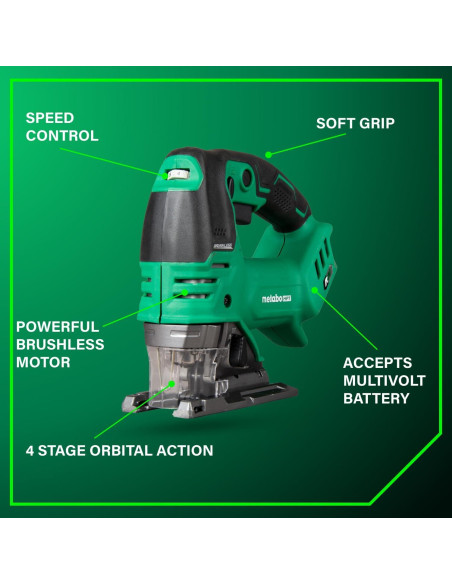 Sierra de Vaivén Orbital Sin Cable Metabo HPT 36V Brushless