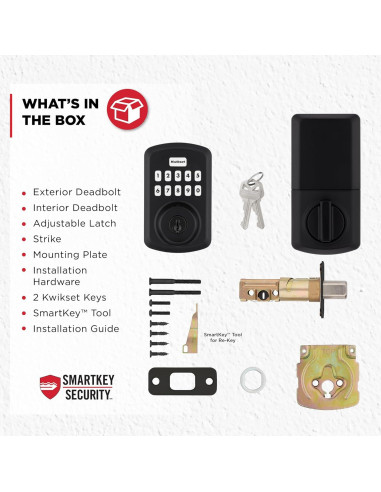 Cerradura Electrónica Kwikset Powerbolt 250 Teclado 10 Botones