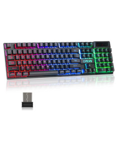 Teclado Inalámbrico CHONCHOW G221e Recargable 104 Teclas LED