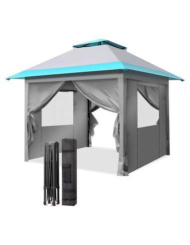 Carpa Pop Up Outvita 10x10ft Impermeable con Techo Doble