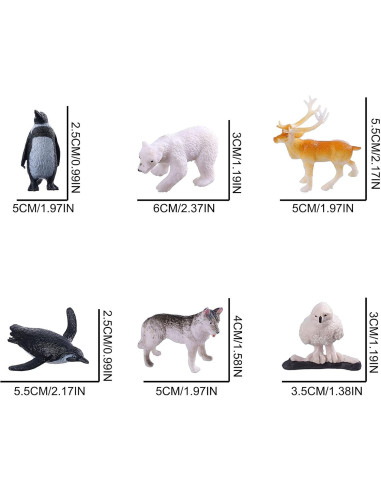 Figuritas de Animales Polares JOKFEICE 25pcs Realistas