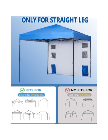 Paredes Laterales de Canopy Birodeko 3 Pcs 304.8x193 cm Azul