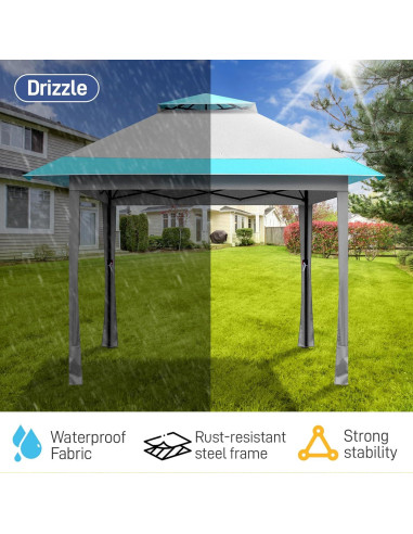 Carpa Pop Up Outvita 10x10ft Impermeable con Techo Doble