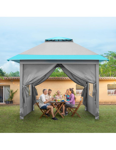 Carpa Pop Up Outvita 10x10ft Impermeable con Techo Doble