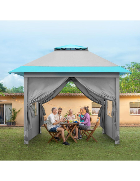 Carpa Pop Up Outvita 10x10ft Impermeable con Techo Doble