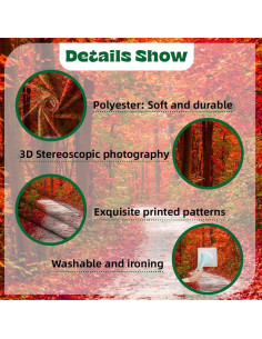 Fondo de Poliester 3.5x1.8m Vie Savaran Hojas Rojas Otoñales 2