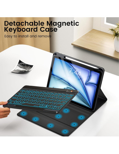 Funda con Teclado Inalámbrico OYEEICE para iPad Air 11" M2/5/4/Pro