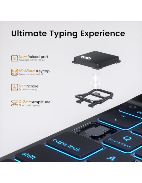 Funda con Teclado Inalámbrico OYEEICE para iPad Air 11" M2/5/4/Pro Funda con Teclado Inalámbrico OYEEICE para iPad Air 11" M2/5/4/Pro