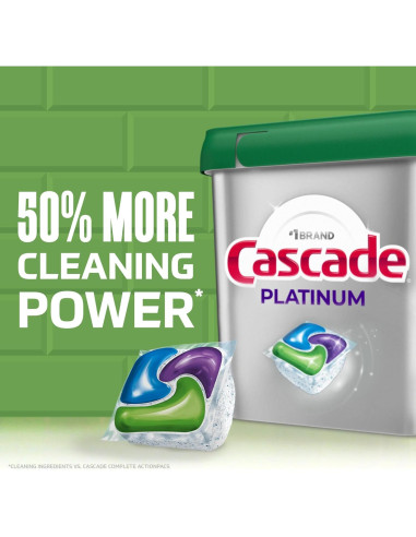 Cápsulas de Lavavajillas Cascade Platinum Limón 34 Unidades