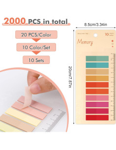 2000 Pestañas Adhesivas Transparentes JIANTA con Regla 10 Paquetes 2