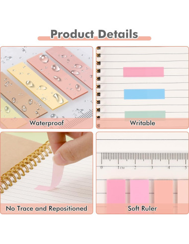 2000 Pestañas Adhesivas Transparentes JIANTA con Regla 10 Paquetes