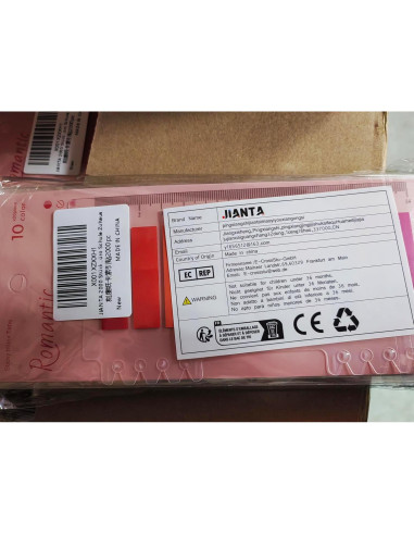 2000 Pestañas Adhesivas Transparentes JIANTA con Regla 10 Paquetes