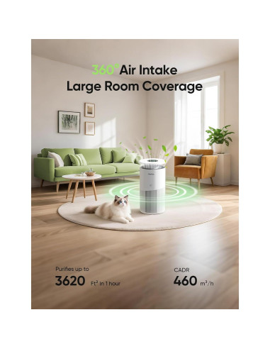 Purificador de Aire Dhyala KJ02 para Habitaciones Grandes 336.5 m