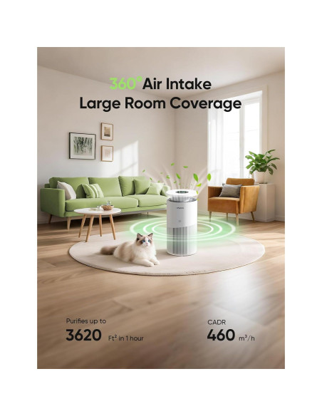 Purificador de Aire Dhyala KJ02 para Habitaciones Grandes 336.5 m