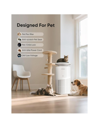 Purificador de Aire Dhyala KJ02 para Habitaciones Grandes 336.5 m